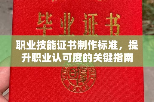 西港职业技能证书制作标准，提升职业认可度的关键指南